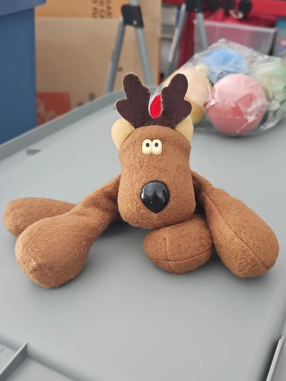 Rodney Reindeer Bean Bag Plush Christmas Vintage Deer Buck 🦌